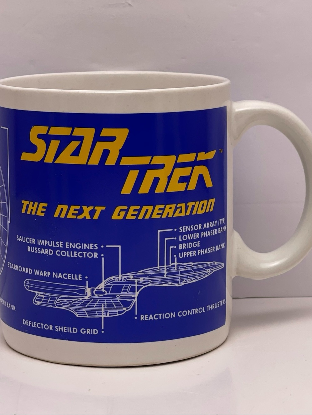 Star Trek The Next Generation Coffee Mug Cup 1994 Pfaltzgraff USS Enterprise